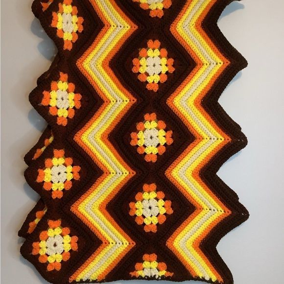 Bedding Vintage Handmade Blanket Runner Zig Zag Poshmark